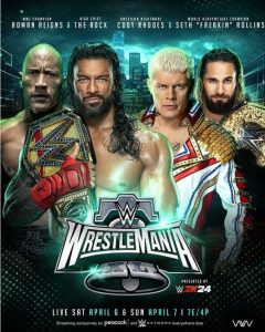 عرض رسلمينيا WWE WrestleMania 40 Night 1 2024